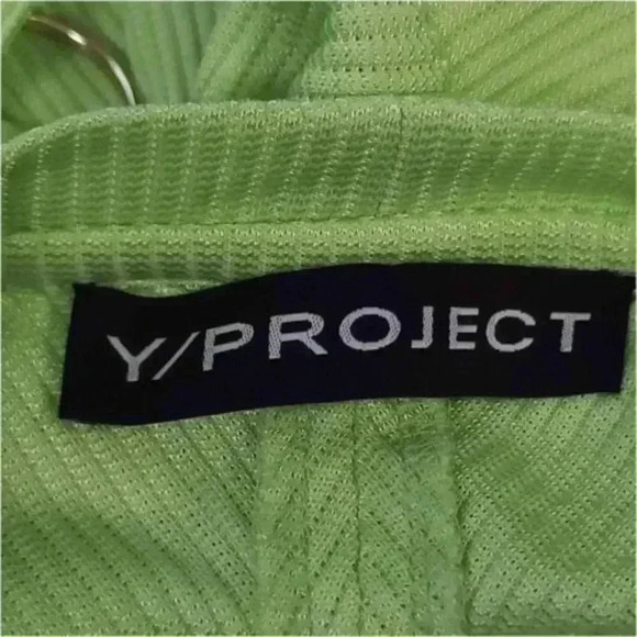 Y Project Midi Dress Lime Green Women's Small Sleeveless Crew Neck Waist Tie 36 - Picture 5 of 6